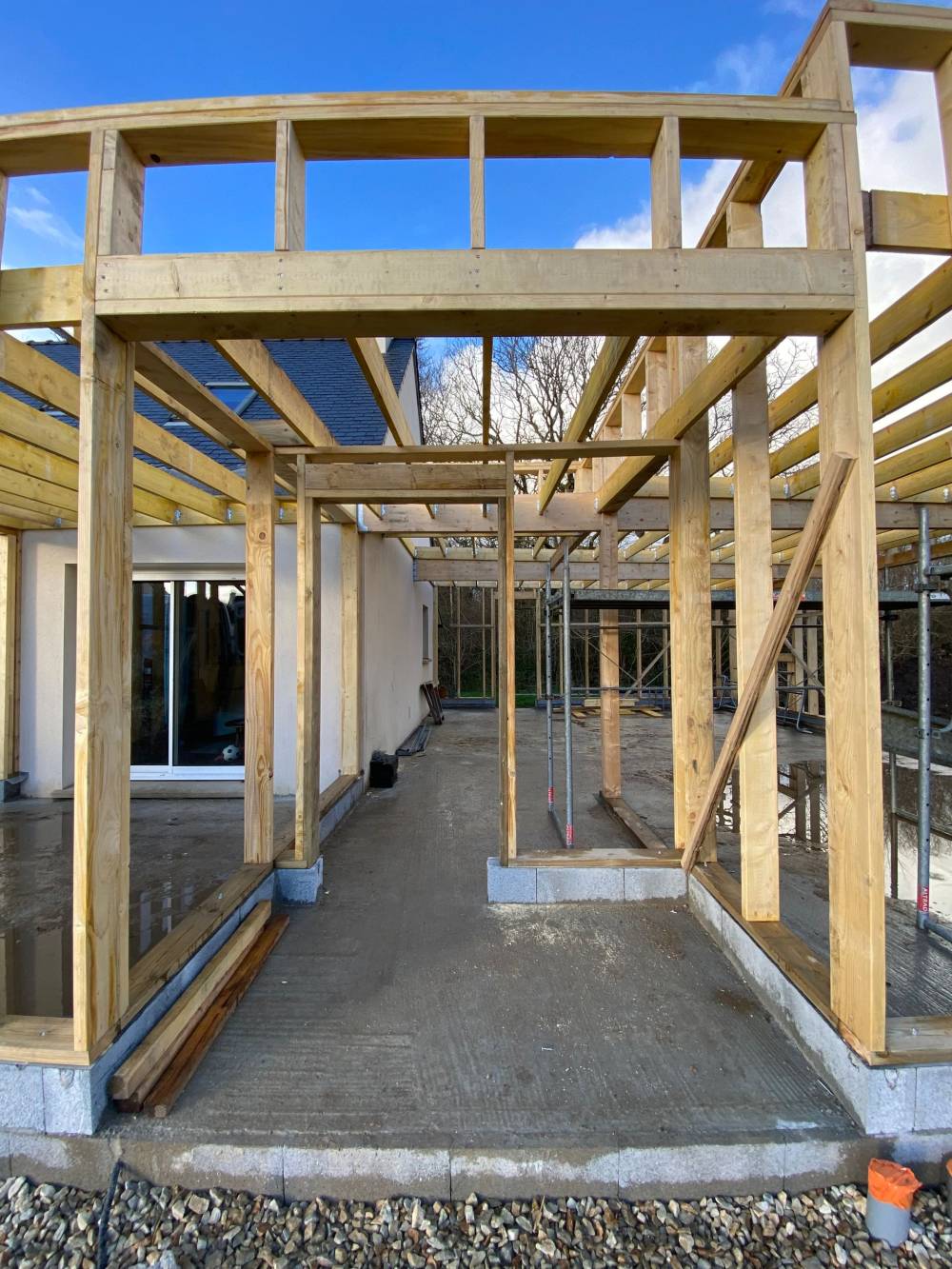 Extension maison bois près de Rosporden